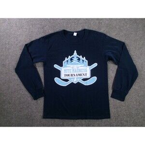 Jerzees Shirt Youth L Mite Madness Tournament Hockey Long Sleeve Graphic Navy